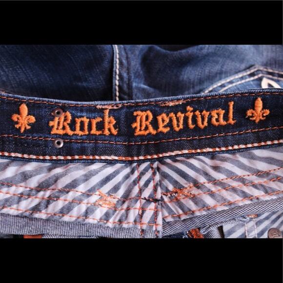 ROCK REVIVAL Kristen Straight Jeans in Dark Blue Women's Size 27 = 3/4 U.S. - Picture 9 of 9